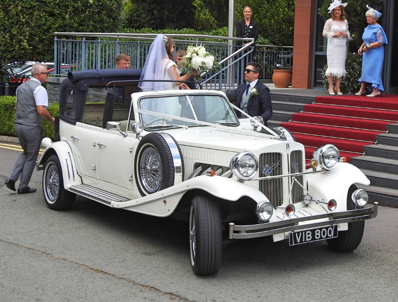 Bentley Beauford Vintage Wedding Car in White